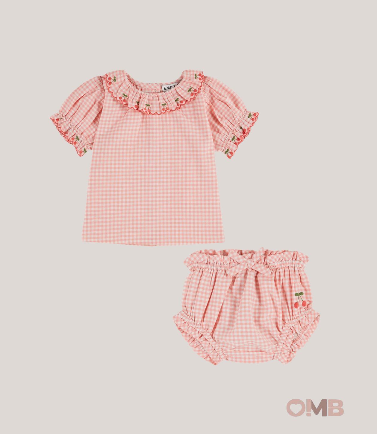 Completo EMILE ET IDA neonata AD024421D Rosa AD024-421D QUADRI EMILE ET IDA 