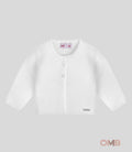 Cardigan neonata Condor 511 Bianco manica lunga punto legaccio bottoncini