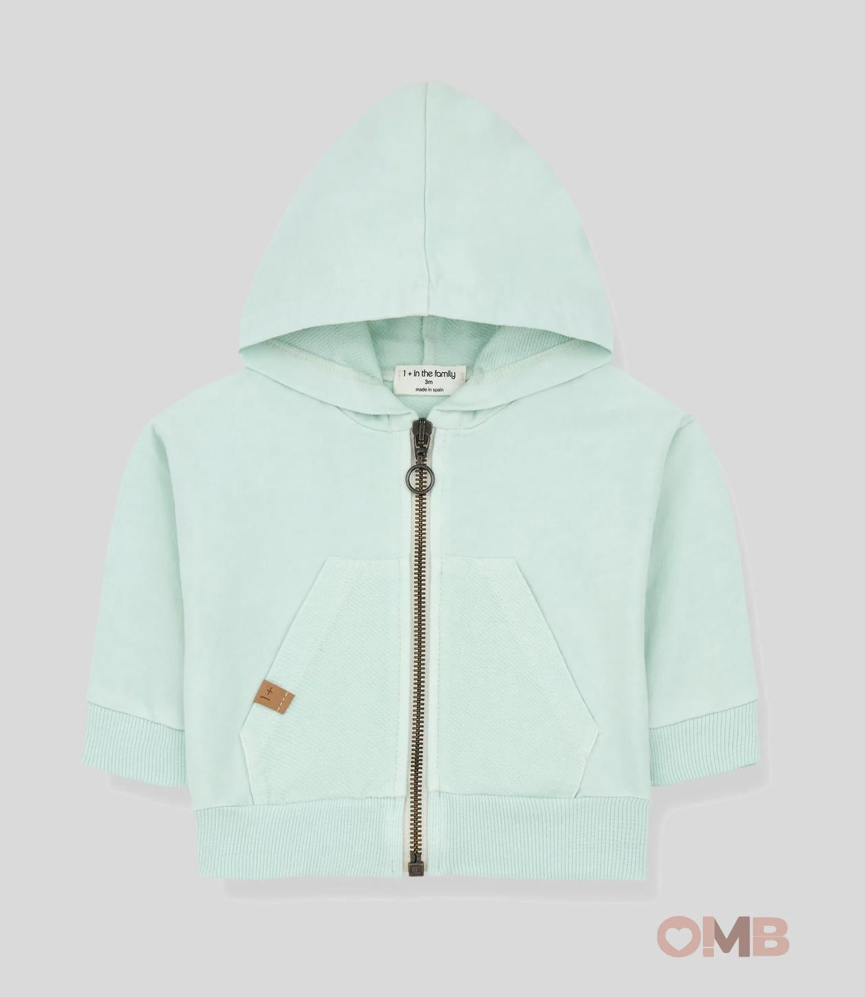 Felpa Neonato 1+inthefamily Koldo verde KOLDO VERDE 1+INTHEFAMILY 