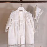 Abito NISERET neonata 5526 Panna 5526 BIANCO NISERET 