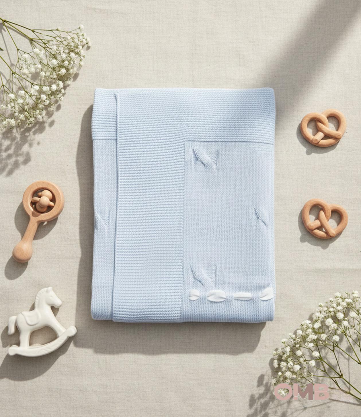 Coperta PRIMODI BEBE neonato 3601 1S Bianco 3601.1S BIANCO-CIELO PRIMODI BEBE 