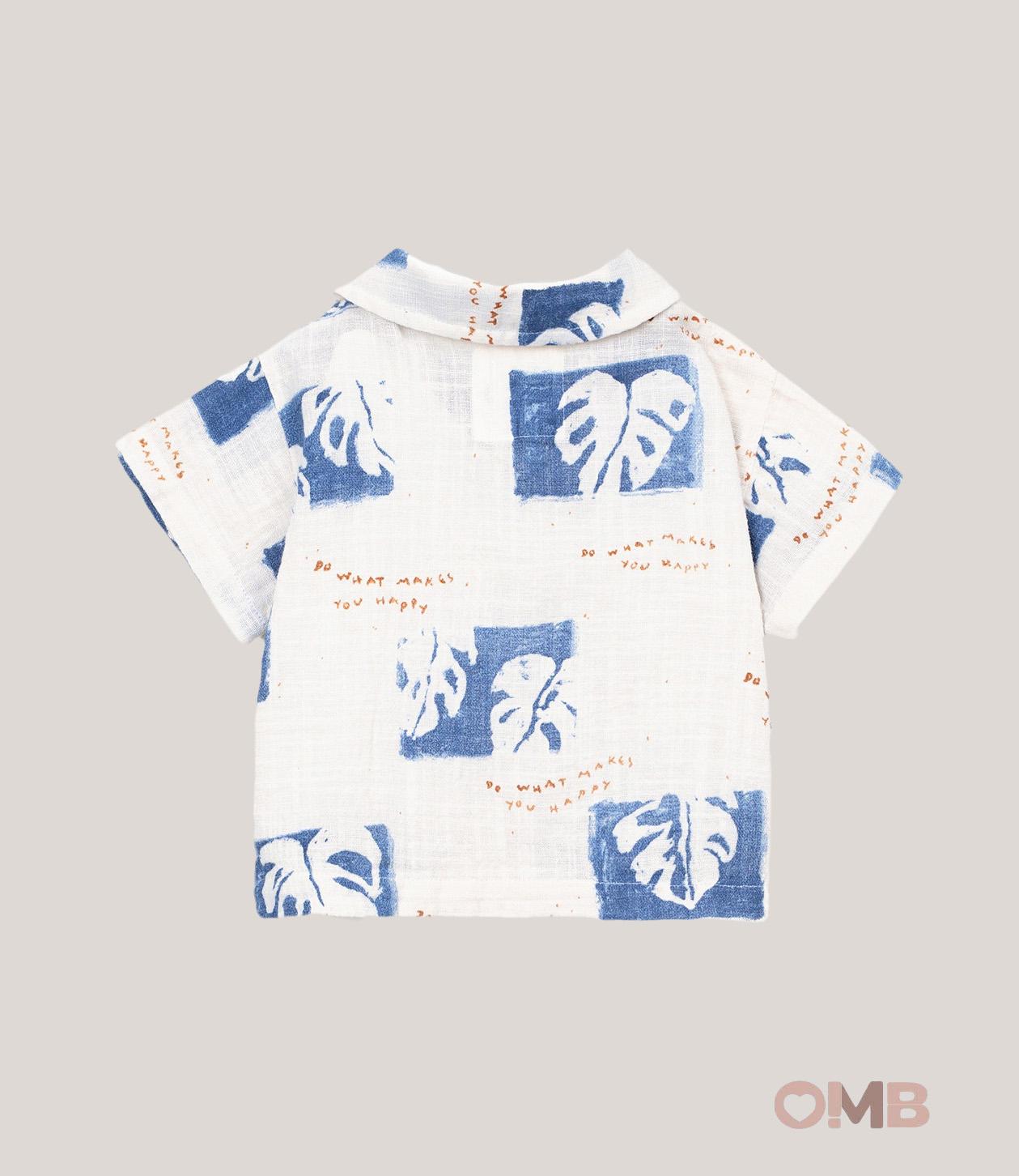 Camicia neonato PLAY UP 1AS11252 Panna<BR/> 1AS11252 PANNA/BLU PLAY UP 