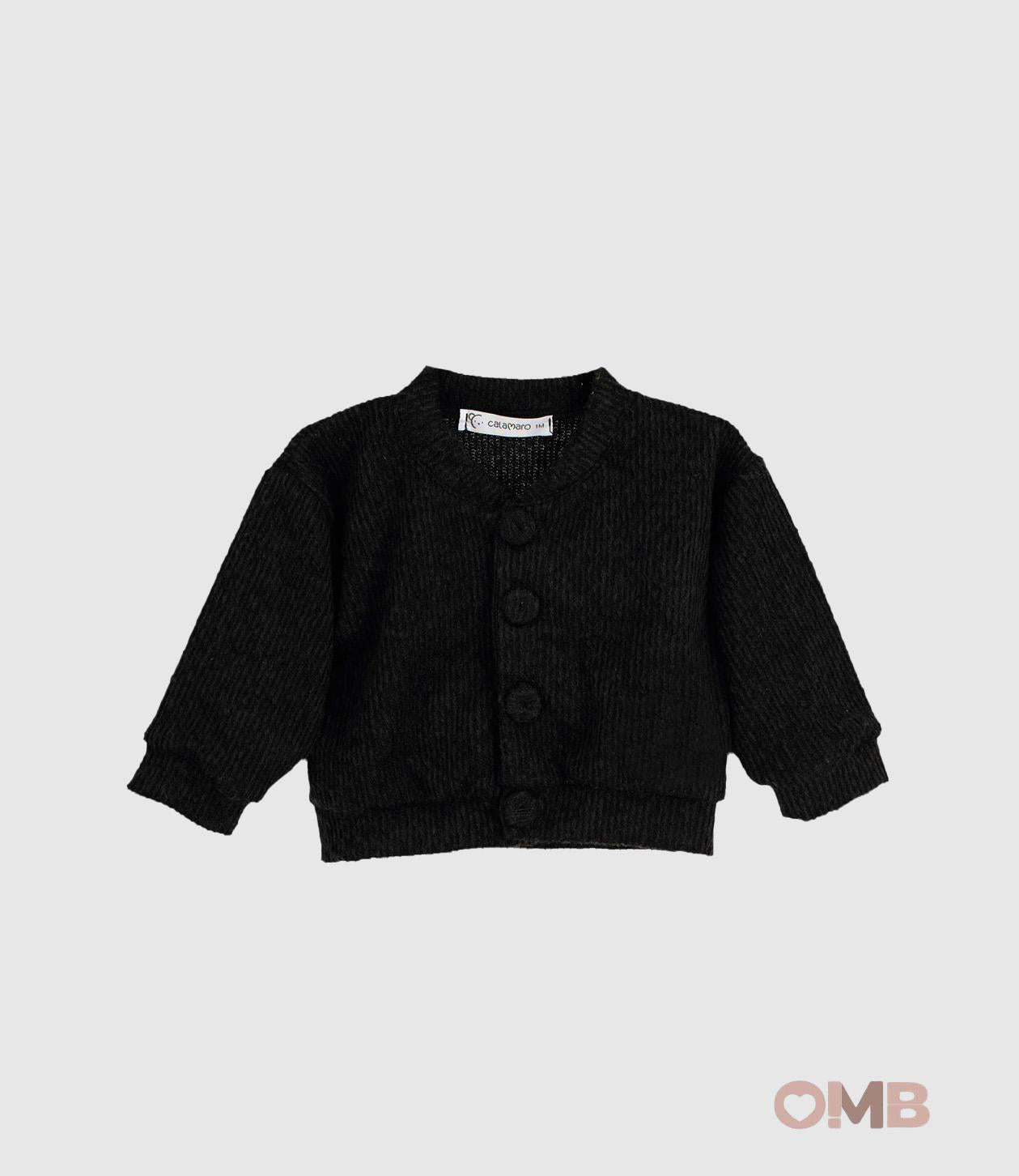 Cardigan Calamaro Baby neonato 14026-B Nero 14026-B NERO CALAMARO BABY 