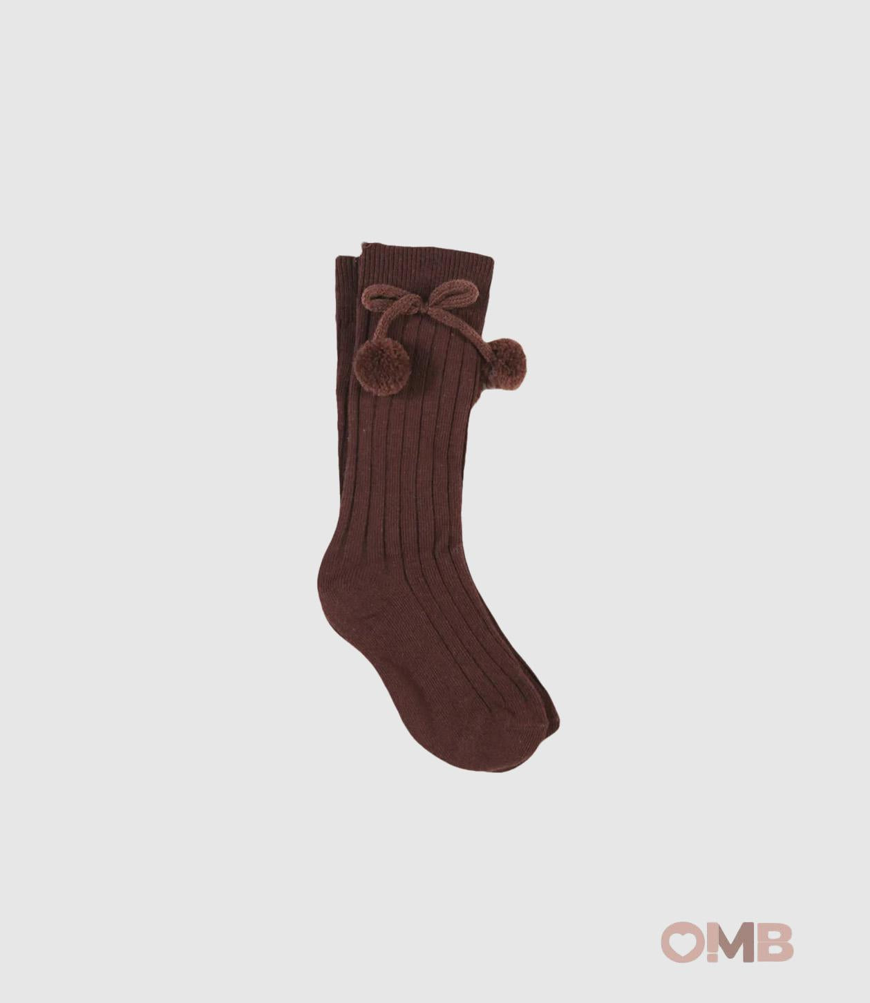 Calzini ILLYTRILLY  bambina CALZINO PON PON Marrone CALZINO PON PON MARRONE ILLYTRILLY 