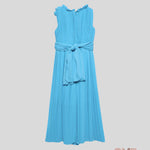 Tuta bambina Abel&Lula 5223 Turchese crepe plissettato fiori zip<BR/> 5223 TURCHESE ABEL&LULA 