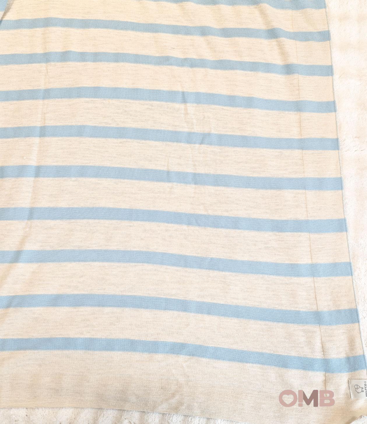 Coperta neonato MAGLIFICIO VERONA 045582 Ecru 045582 ECRU-AZZURRO MAGLIFICIO VERONA 