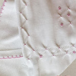 Coperta neonata PRIMODI BEBE 36151SU Bianca<BR/> 3615.1SU BIANCO/ROSA PRIMODI BEBE 