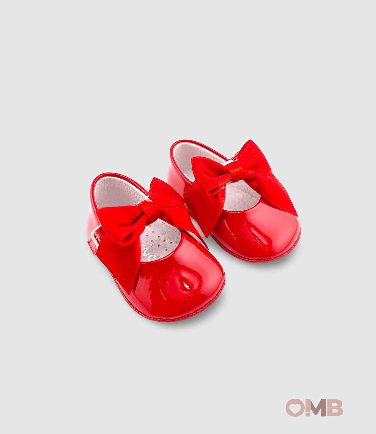 Scarpe culla PANYNO neonata A3501 Rosse A3501 PIEL CHAROL ROJO PANYNO 