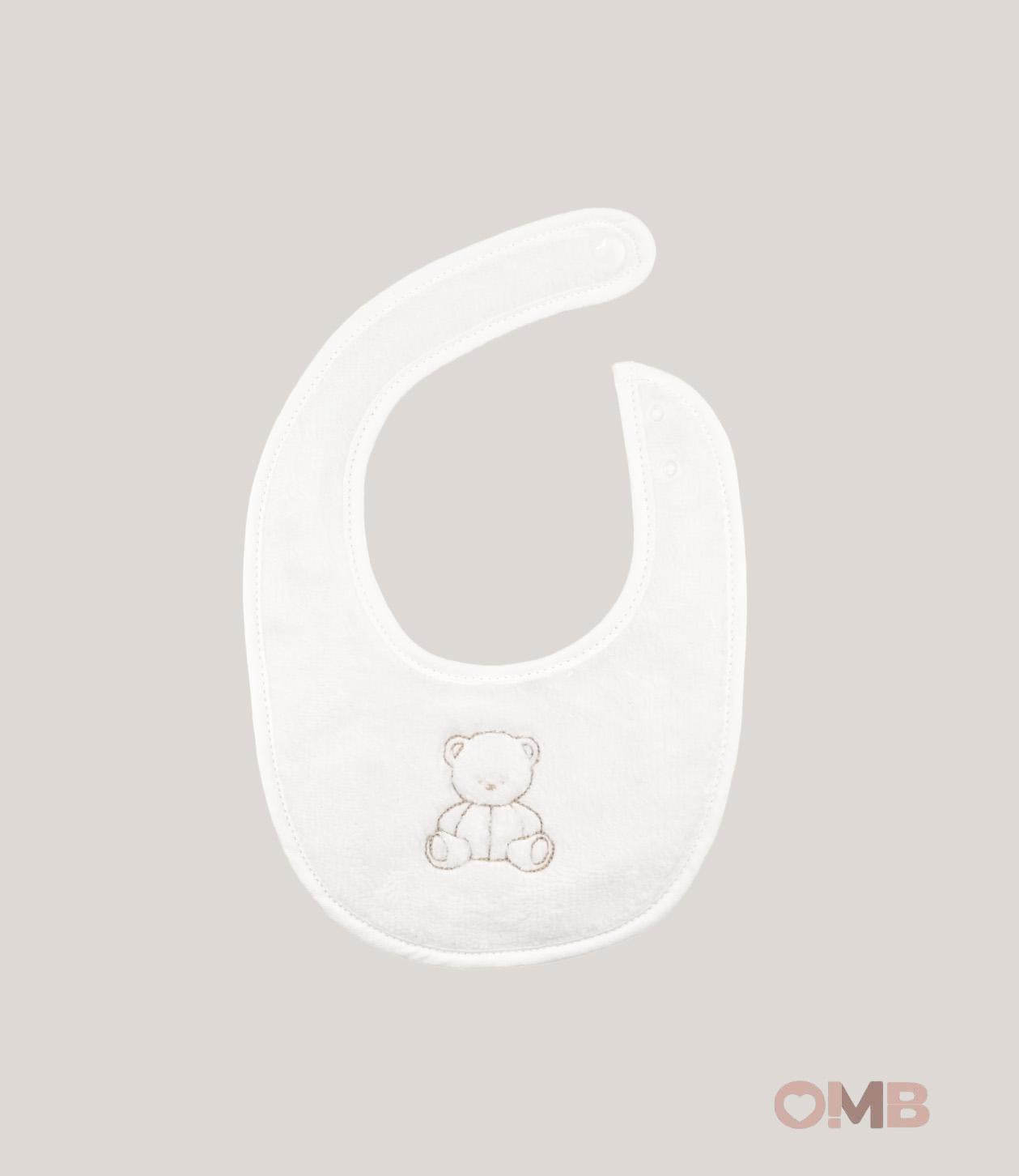 Bavaglino neonato COCCODE C63601 Bianco<BR/> C63601 3 ORSI COCCODE 