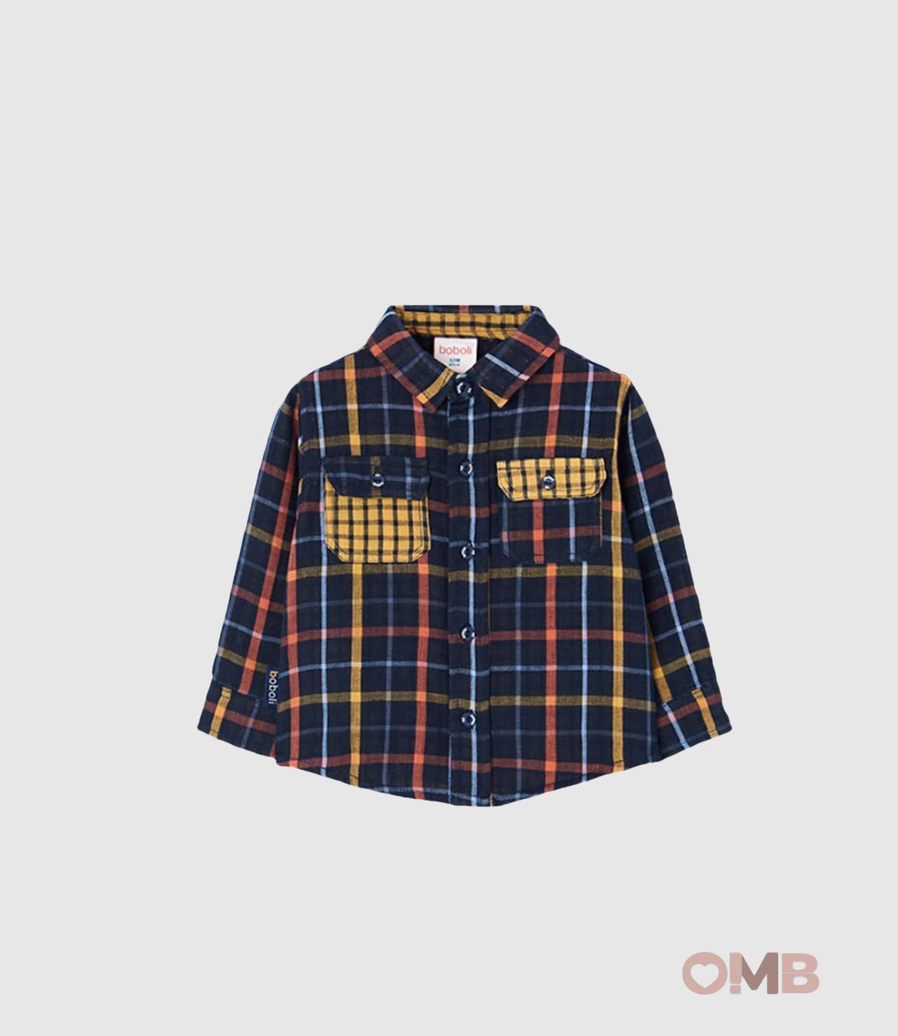 Camicia Boboli bambino 302094 Blu 302094 QUADRI BOBOLI 