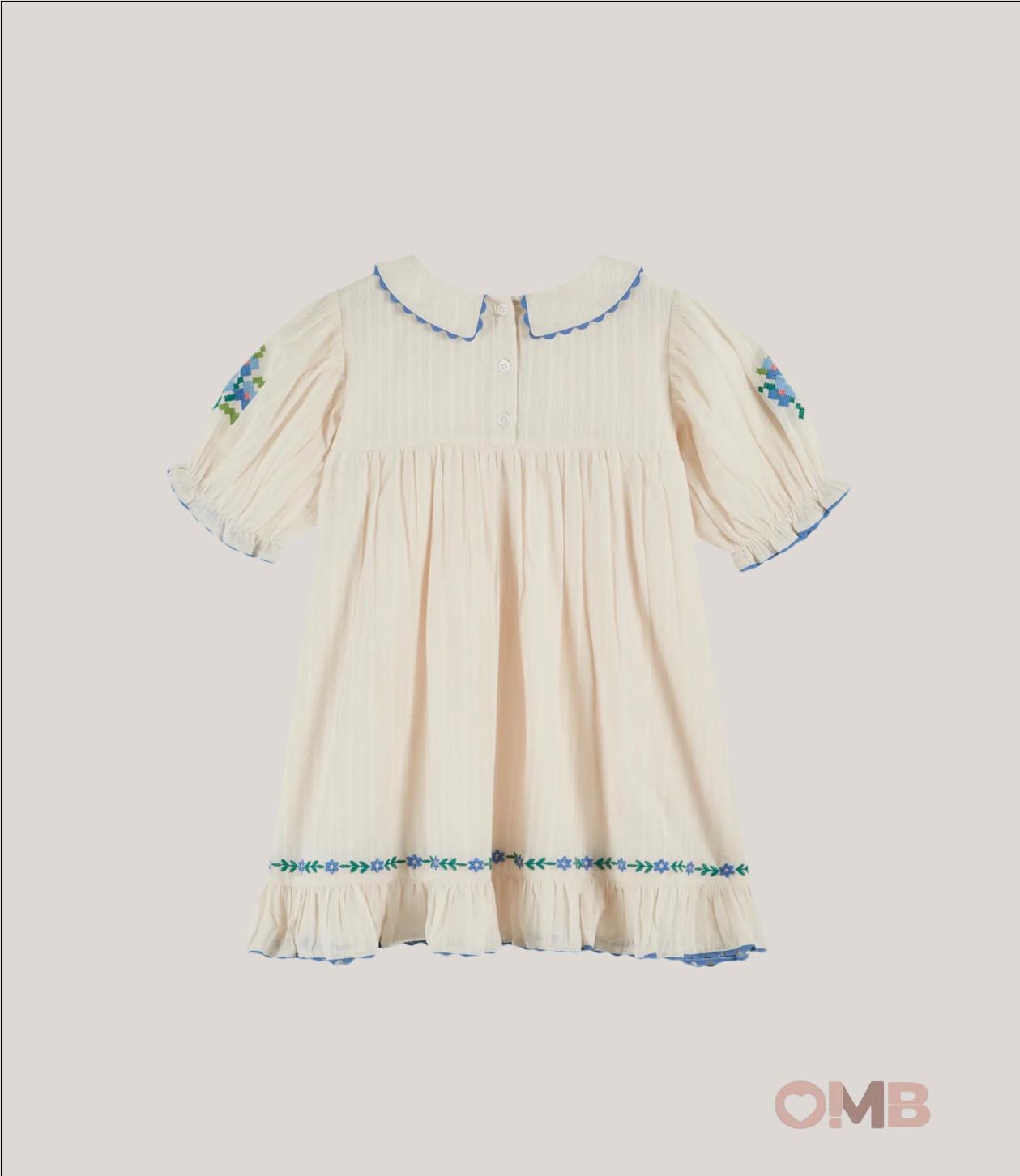 Abito EMILE ET IDA bambina AD074A Crema AD074A CREMA EMILE ET IDA 