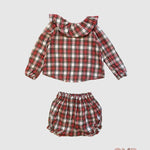 Camicia EMMAG neonata 07M Rossa 07M TARTAN EMMAG 