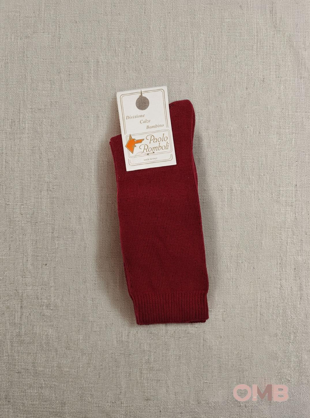 Calzini bambino PAOLO ROMBOLI BAL65 Rossi BAL65 BORDEAUX PAOLO ROMBOLI 