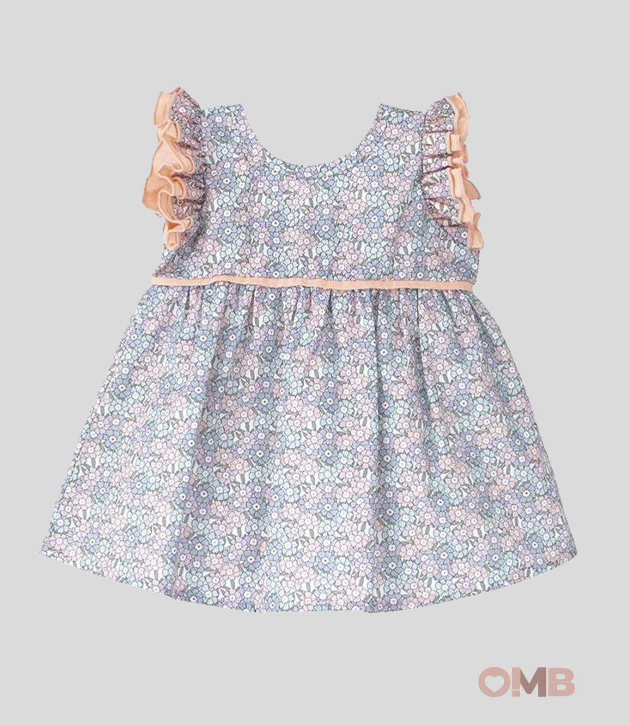 Abito Bambina Calamaro Baby 21288 fantasia 21288-N AZZURRO CALAMARO BABY 