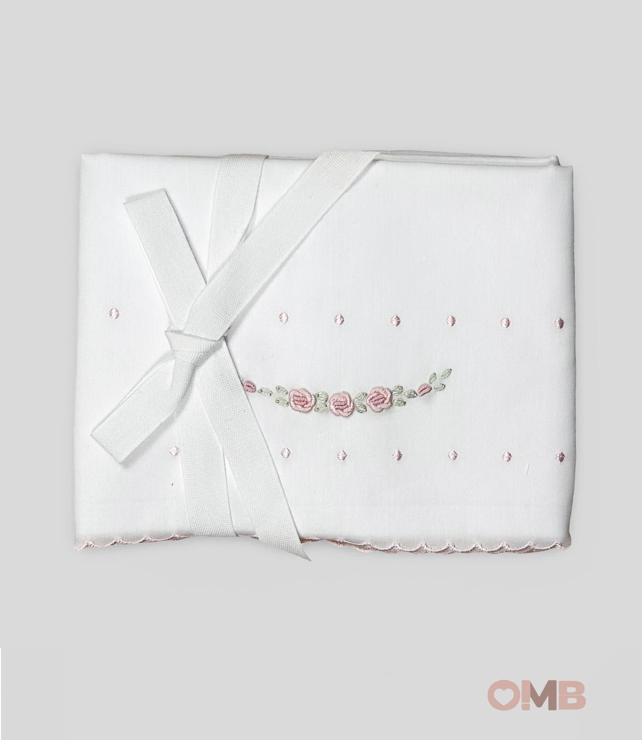 Lenzuolo Neonata PEPECE' 144 Bianco<BR/> 144 ROSAA PEPECE' 