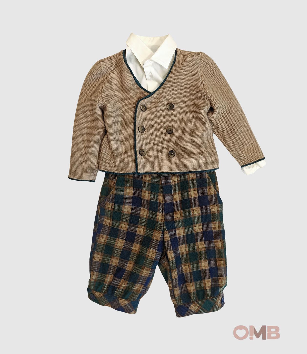 Completo BABY A. neonato C3313 Blu C3313 QUADRI BABY A. 