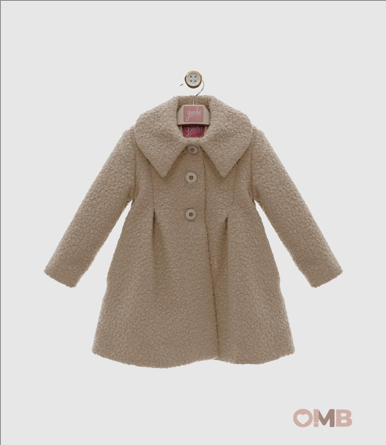 Cappotto Yoedu bambina 4984 Beige 4984 PIETRA YOEDU 