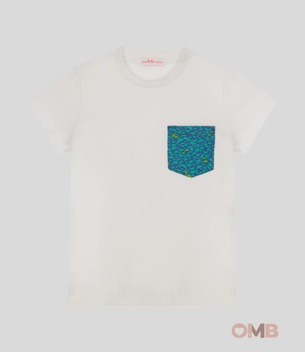 T-shirt Bambino Pesciolino Rosso bianca TSM PESCI PESCIOLINO ROSSO 