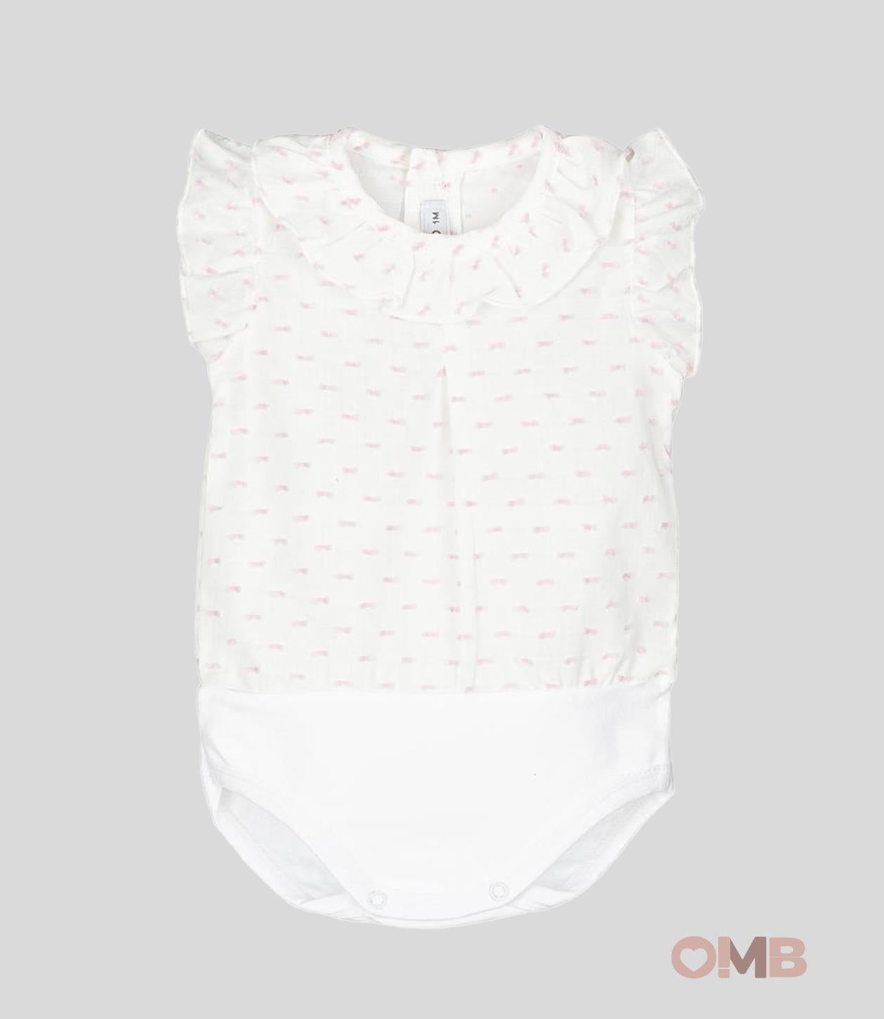 Body Neonata Calamaro Baby 19103 bianco rosa 19103 BICOLOR CALAMARO BABY 