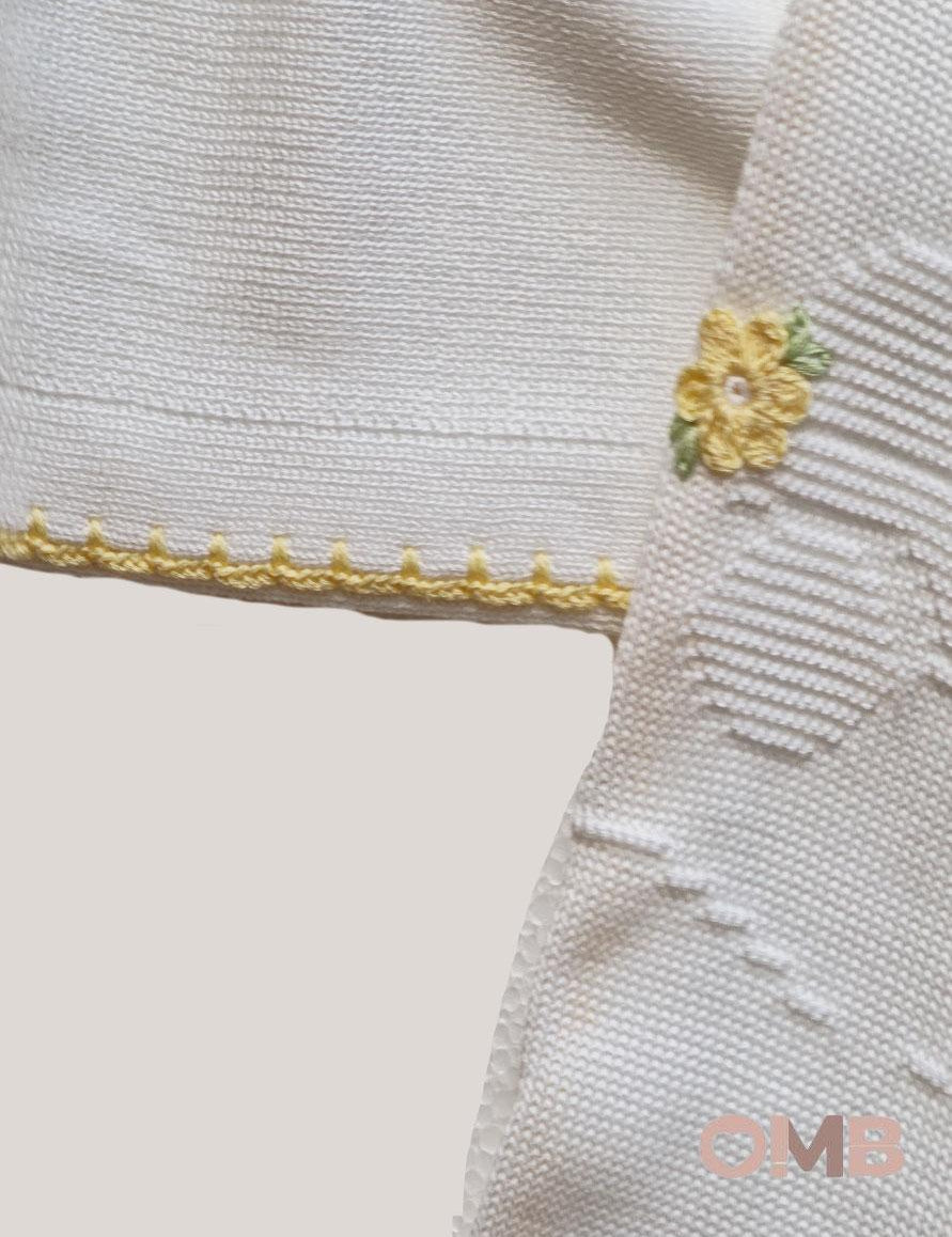Coperta neonata PRIMODI BEBE 36051SU Bianca 3605.1SU BIANCO/GIALLO PRIMODI BEBE 