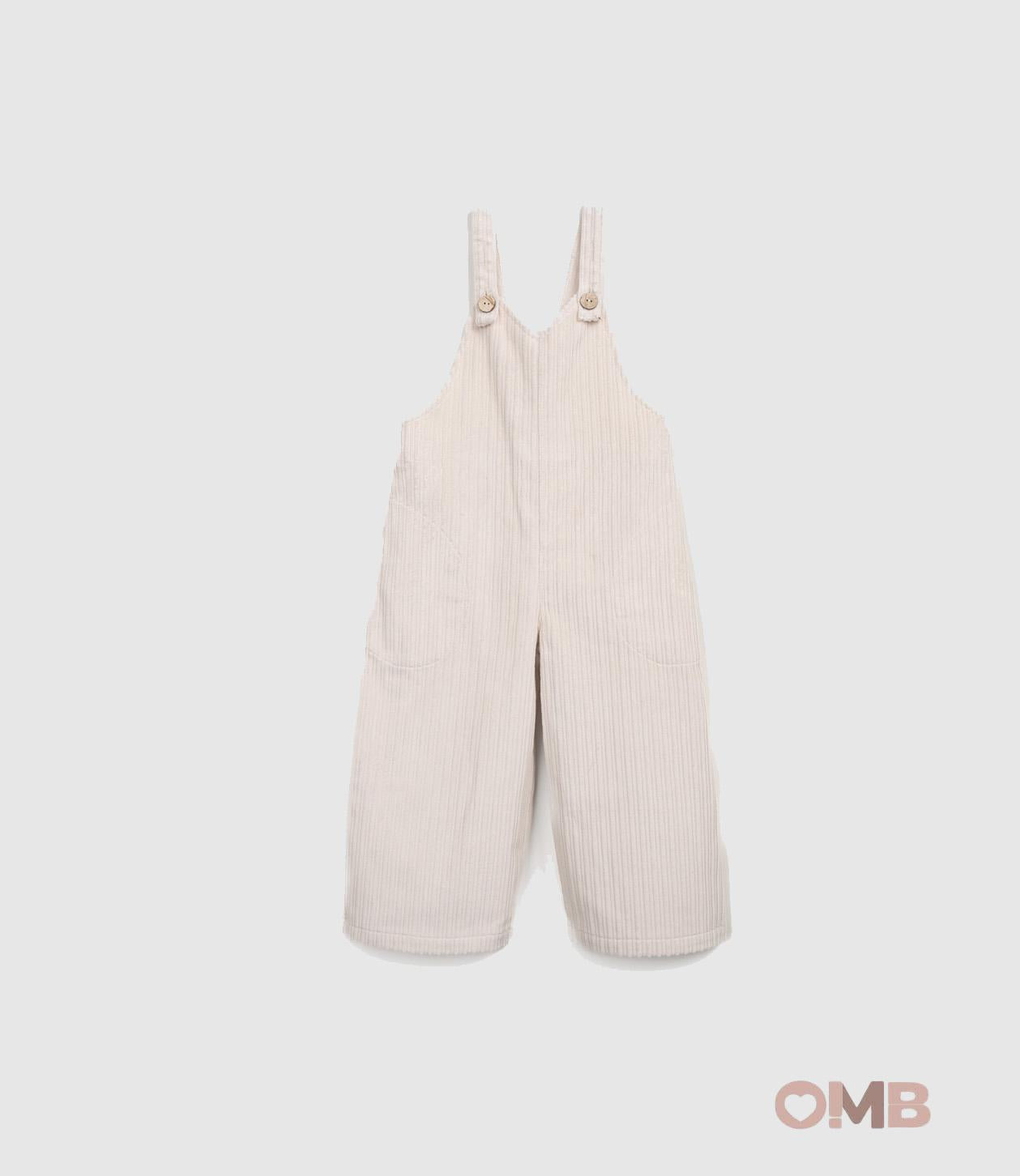 Salopette Play Up bambina 4AR11500NATURALE costine 4AR11500 NATURALE PLAY UP 