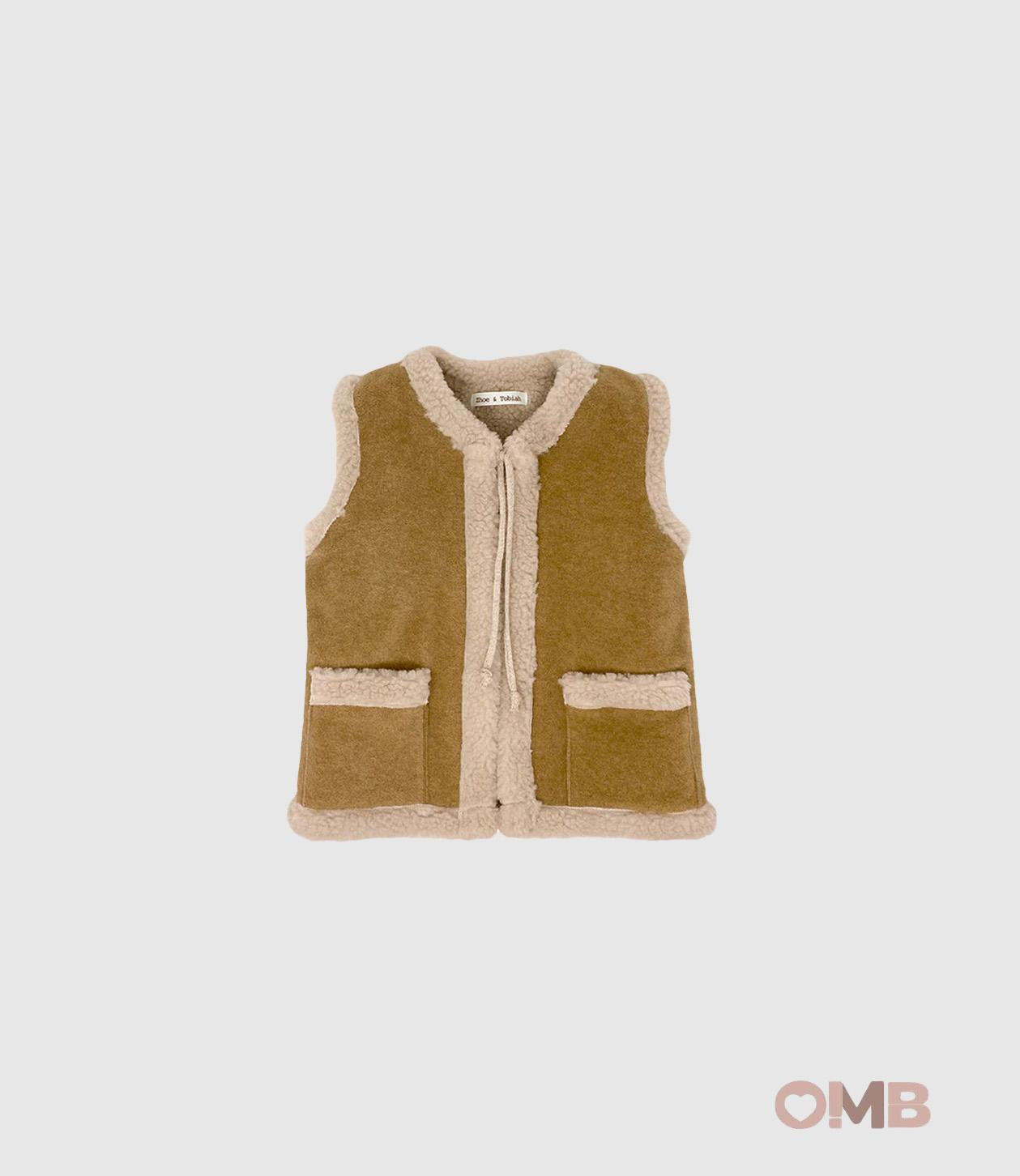 Gilet ZHOE & TOBIAH bambina WWT10 Biscotto WWT10 BISCOTTO ZHOE & TOBIAH 