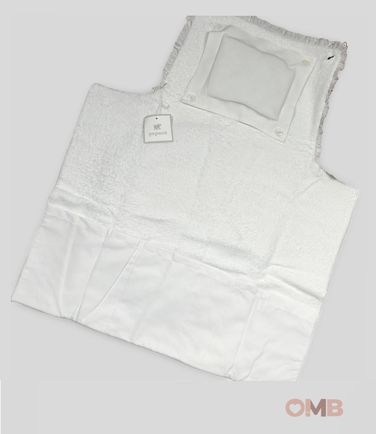 Telo Neonata PEPECE' 411 Bianco 411 ROSA PEPECE' 
