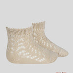 Calzino neonata Condor 2518/4 Lino traforato corti<BR/> 2518/4 304 CONDOR 