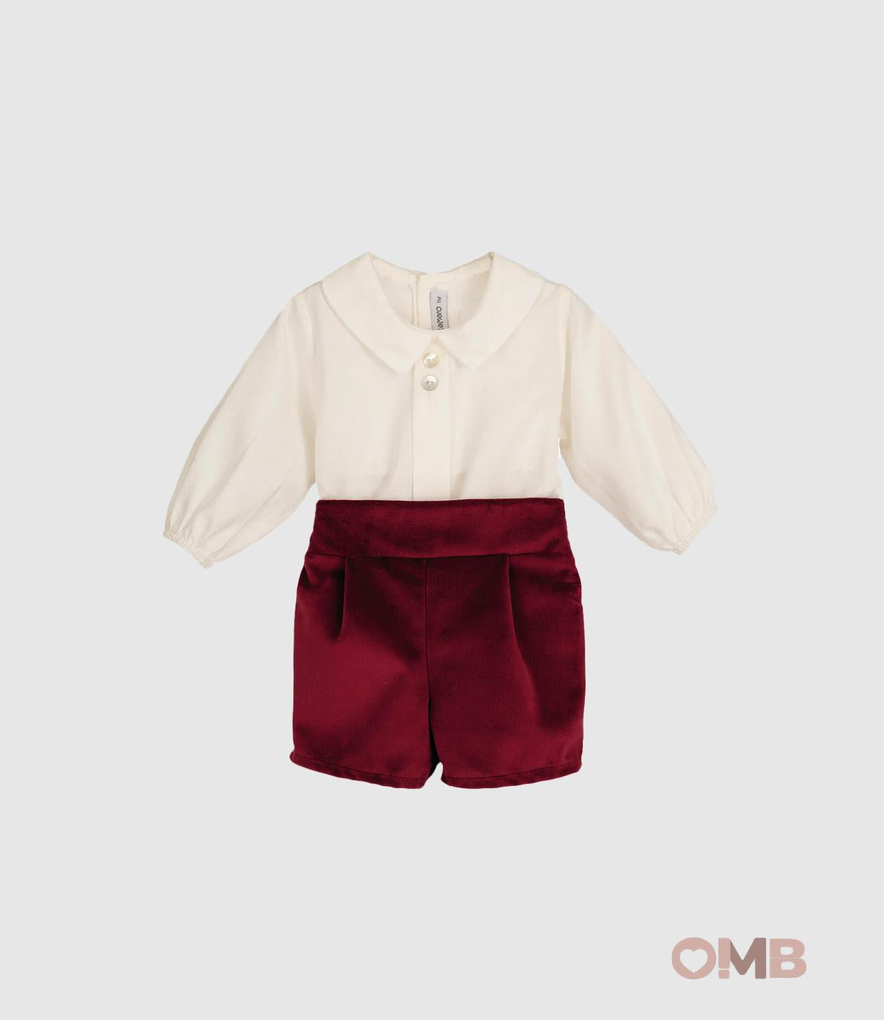 Completo Calamaro Baby neonato 11248 Bordeaux 11248 GRANATA CALAMARO BABY 