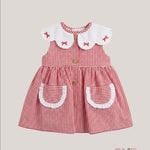 Abito bambina VALENTINA BEBES NUBE119 Rosso NUBE119 QUADRI VALENTINA BEBES 