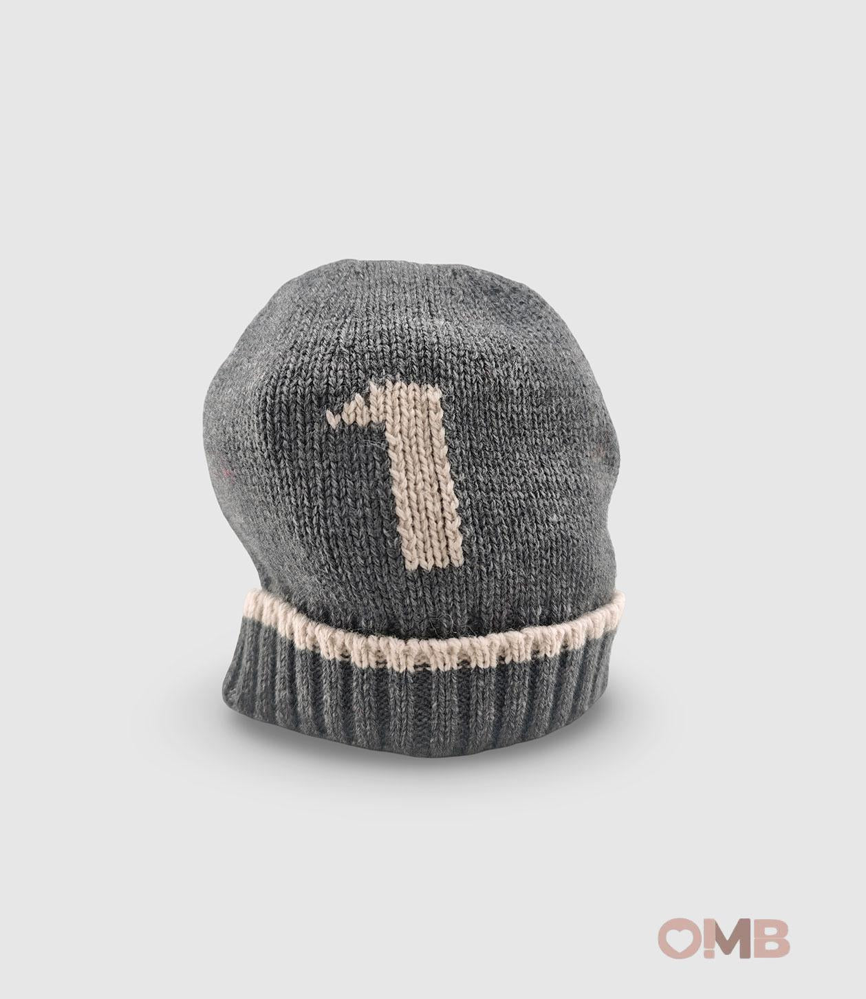 Cappello 1+INTHEFAMILY neonato LUCAS Grigio LUCAS PANNA 1+INTHEFAMILY 