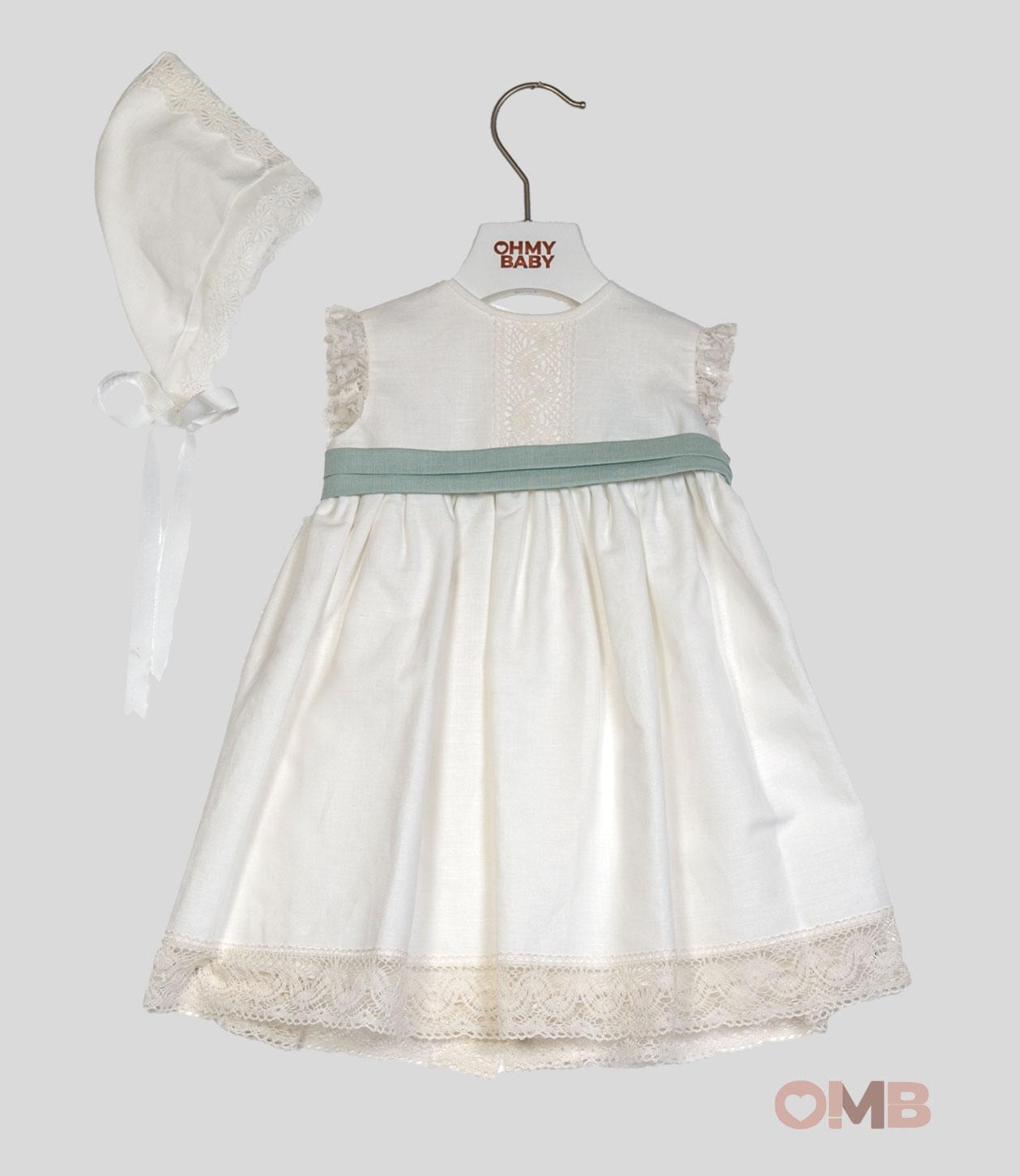 Abito Neonata Niseret 5507 bianco 5507 VERDE NISERET 