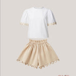 Completo bambina COCO ET MAMA PEONIALILLA Cipria PEONIA-LILLA CIPRIA-BIANCO COCO ET MAMA 