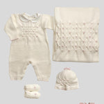 Tutina Neonata Primodi Bebè 3517 panna rosa 3517 ROSELLINA PRIMODI BEBE 