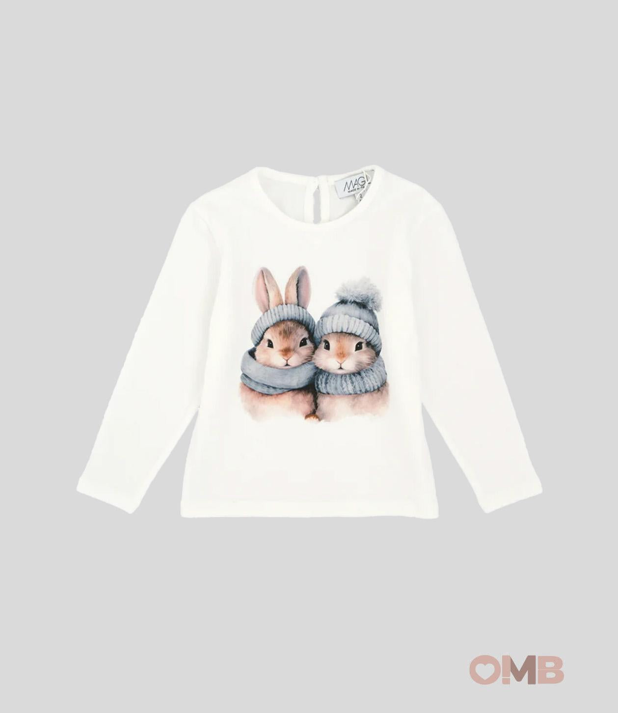 T-shirt bambina MAGIL 26012 Bianca<BR/> 26012 AZZURRO MAGIL 