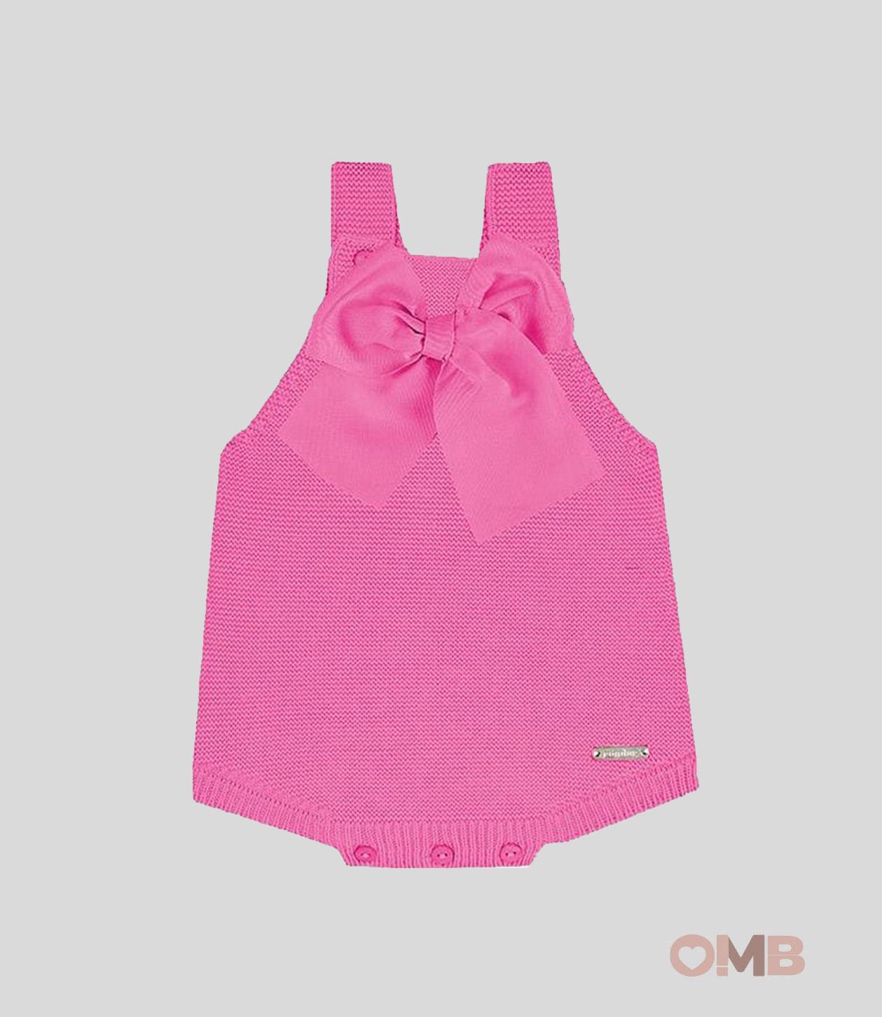Pagliaccetto neonata Condor 930 Fucsia fiocco bottoncini cotone 930 513 CONDOR 