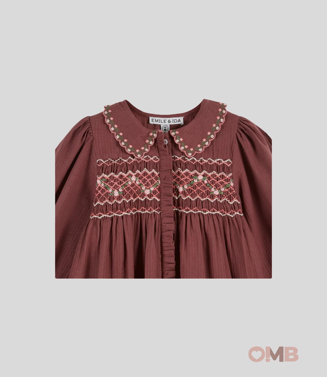 Abito Emile et Ida bambina AC080 Bordeaux AC080. BORDEAU EMILE ET IDA 