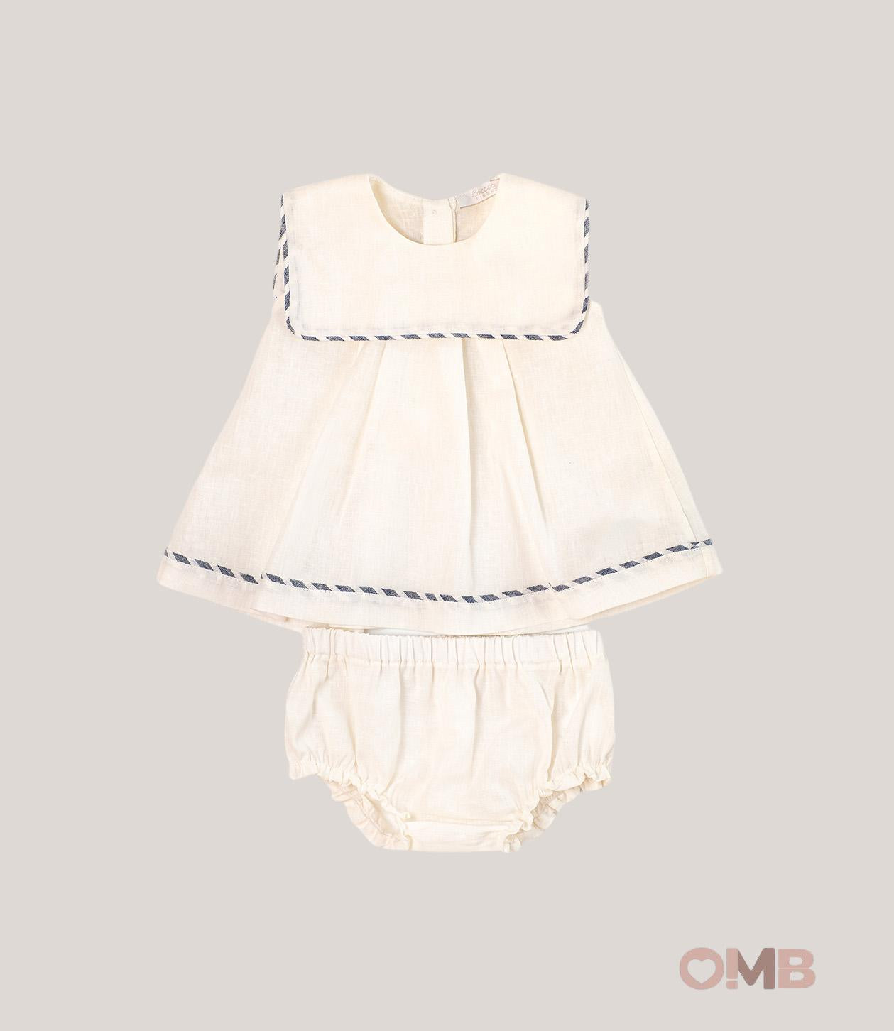 Abito neonata COCCODE C63238 Panna C63238 PANNA/BLU COCCODE 