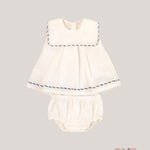 Abito neonata COCCODE C63238 Panna C63238 PANNA/BLU COCCODE 