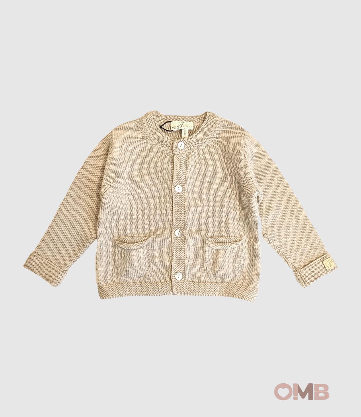 Cardigan MAGLIFICIO VERONA neonato 45416 Sabbia 45416 SABBIA MAGLIFICIO VERONA 