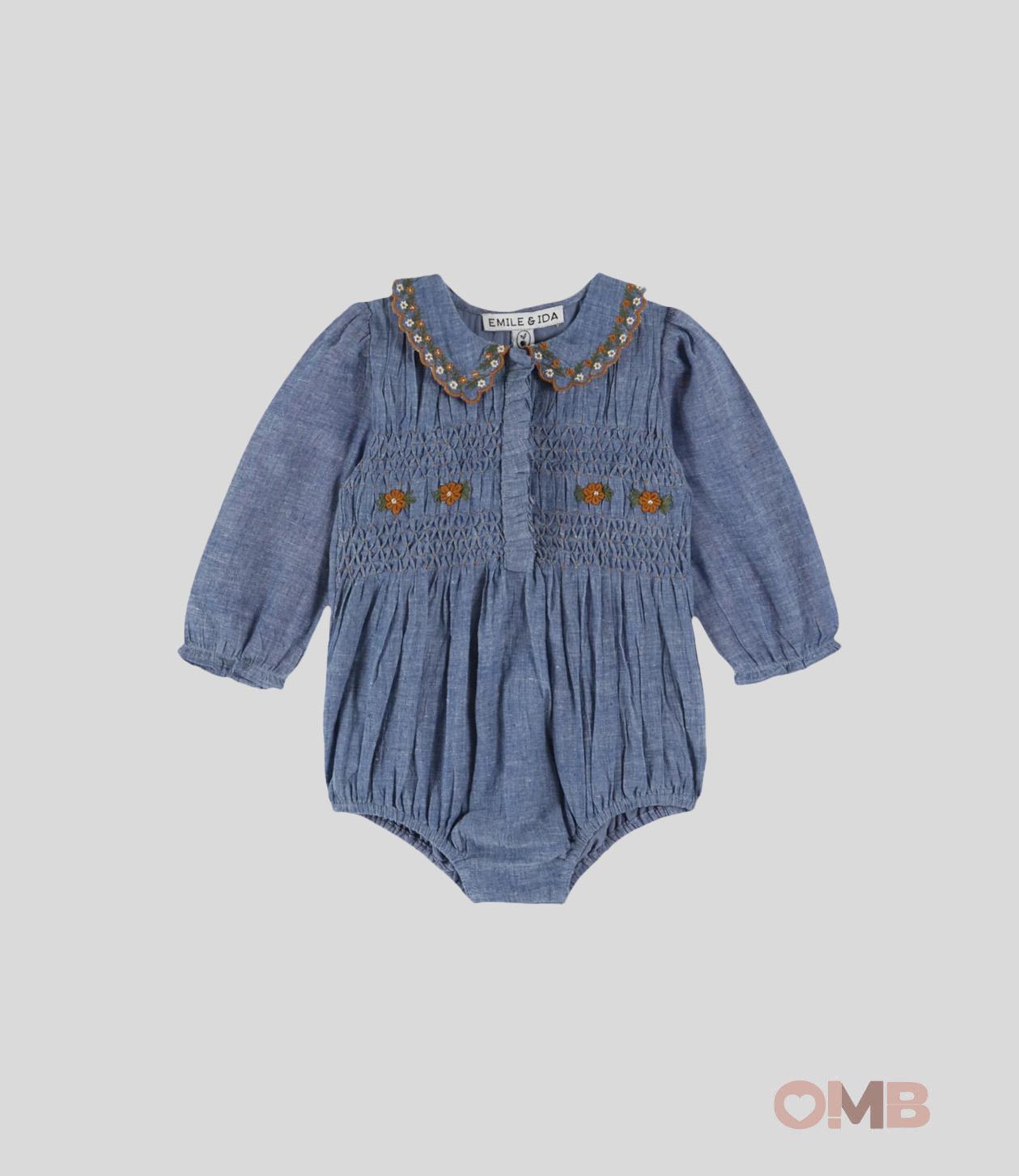 Pagliaccetto Emile et Ida neonata AC201A Blu AC201A JEANS EMILE ET IDA 