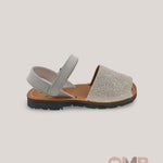 Minorchine Panyno bambina B1822 bianche glitter B1822. GLITTER BIANCO PANYNO 