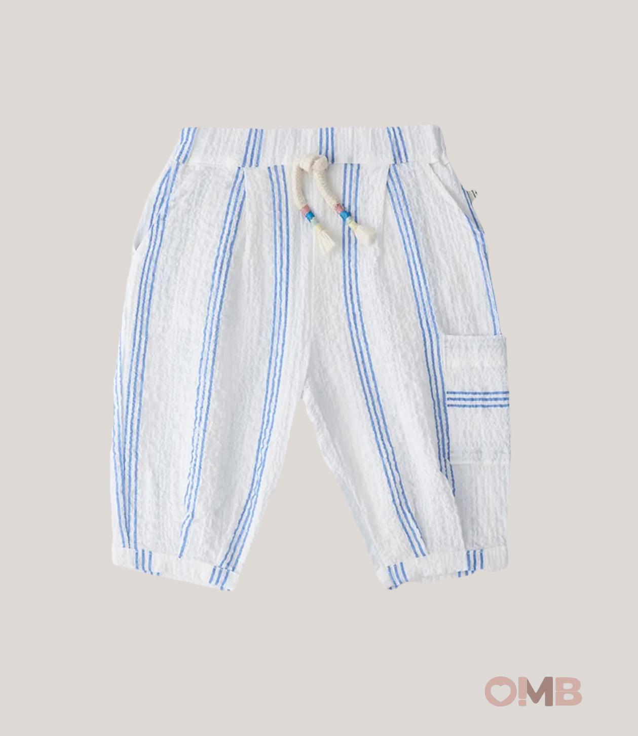 Pantalone neonato 1+IN THE FAMILY CAPRAS Blu<BR/> CAPRAS RIGABLU 1+INTHEFAMILY 