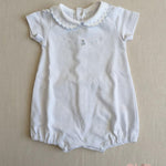 Pagliaccetto neonato PEPECE' 7721R4PG Bianco<BR/> 7721R4PG BIANCO-CIELO PEPECE' 
