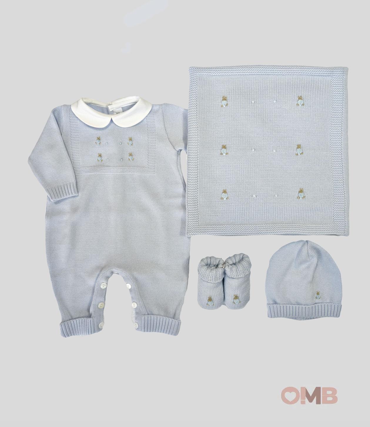 Coperta Neonato PEPECE' 2480 Celeste 2480 CONIGLI PEPECE' 
