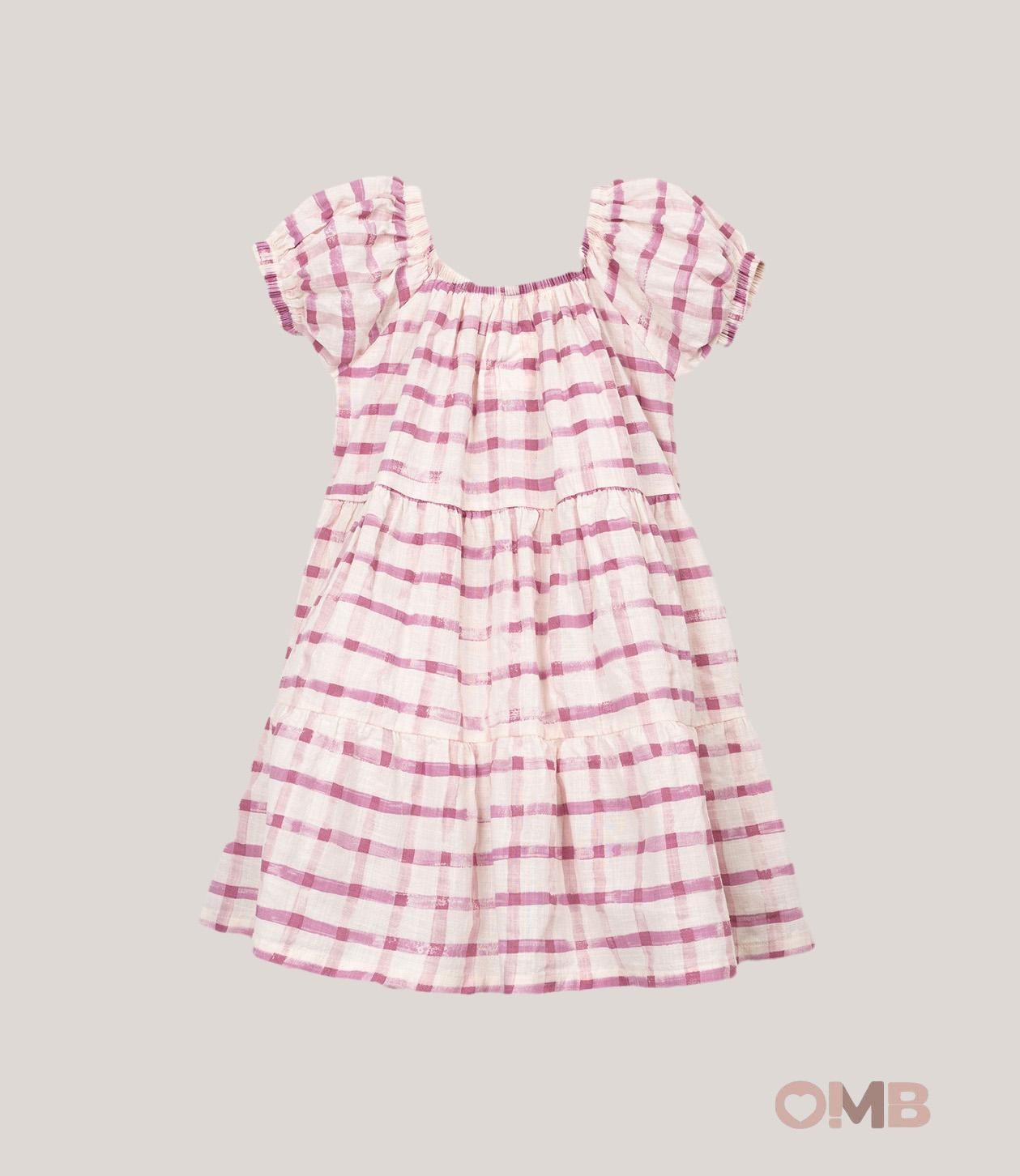 Abito bambina PLAY UP 4AS11453 Rosa 4AS11453 QUADRI PLAY UP 
