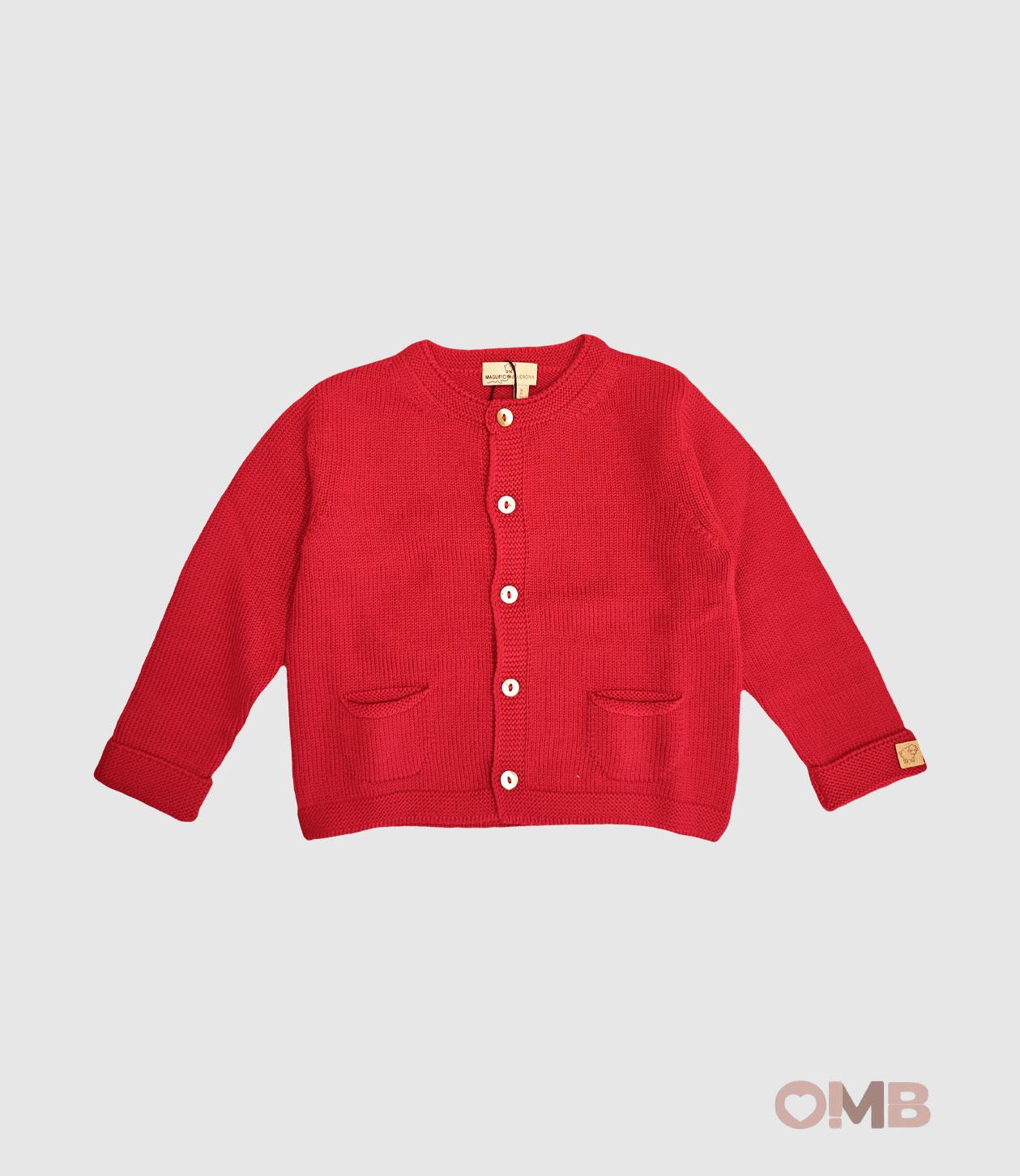 Cardigan MAGLIFICIO VERONA neonato 45416 Rosso 45416 ROSSO MAGLIFICIO VERONA 