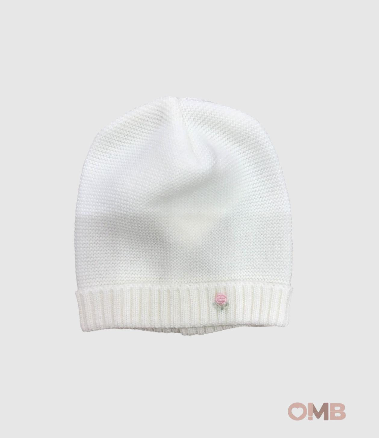 Cappello Neonata PEPECE' 777 Bianco<BR/> 777 BCO-ROSA PEPECE' 