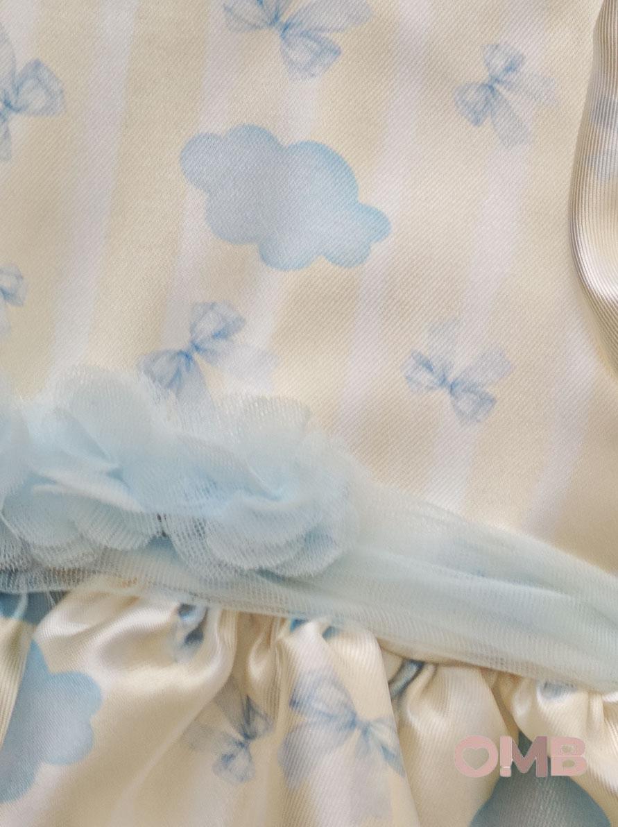 Abito neonata AMBARABA' FF41120 Panna<BR/> FF41120 CIELO/GIALLO AMBARABA' 