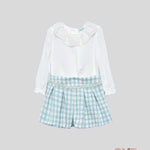 Completo neonata ABEL&LULA 5712 Celeste<BR/> 5712 ACQUA ABEL&LULA 
